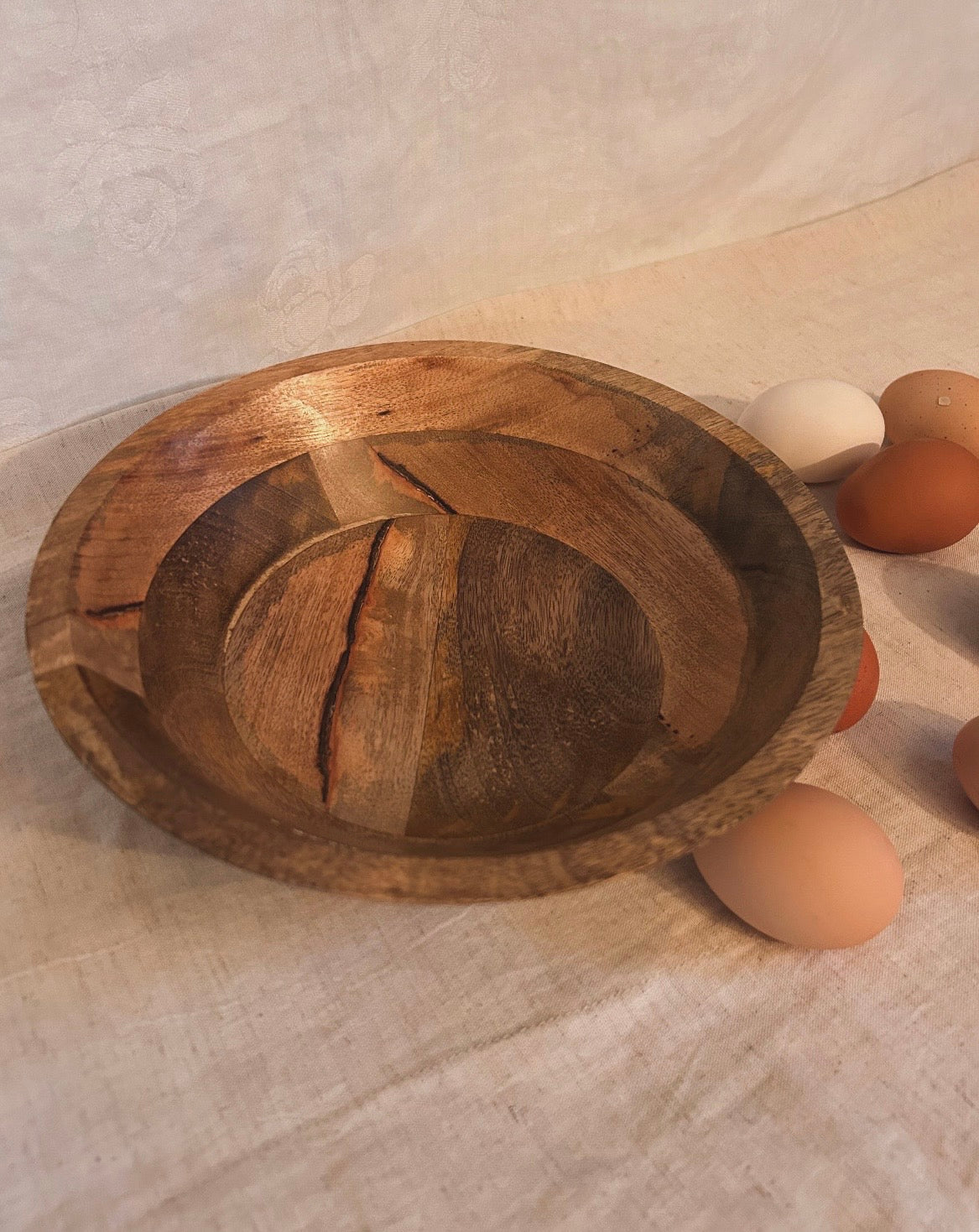 Beaded Wood Bowl
