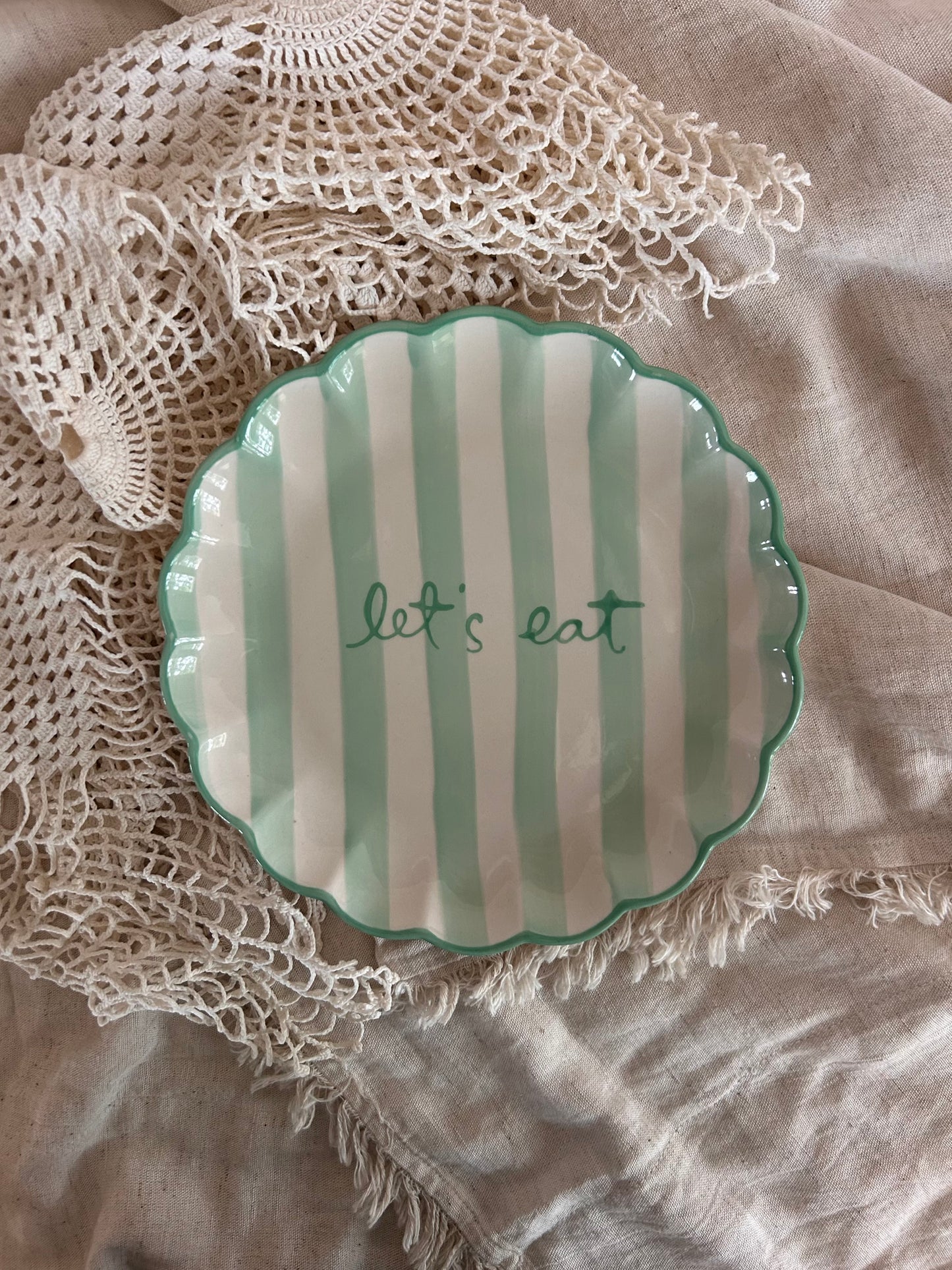 "Let's Eat" Dessert Plate