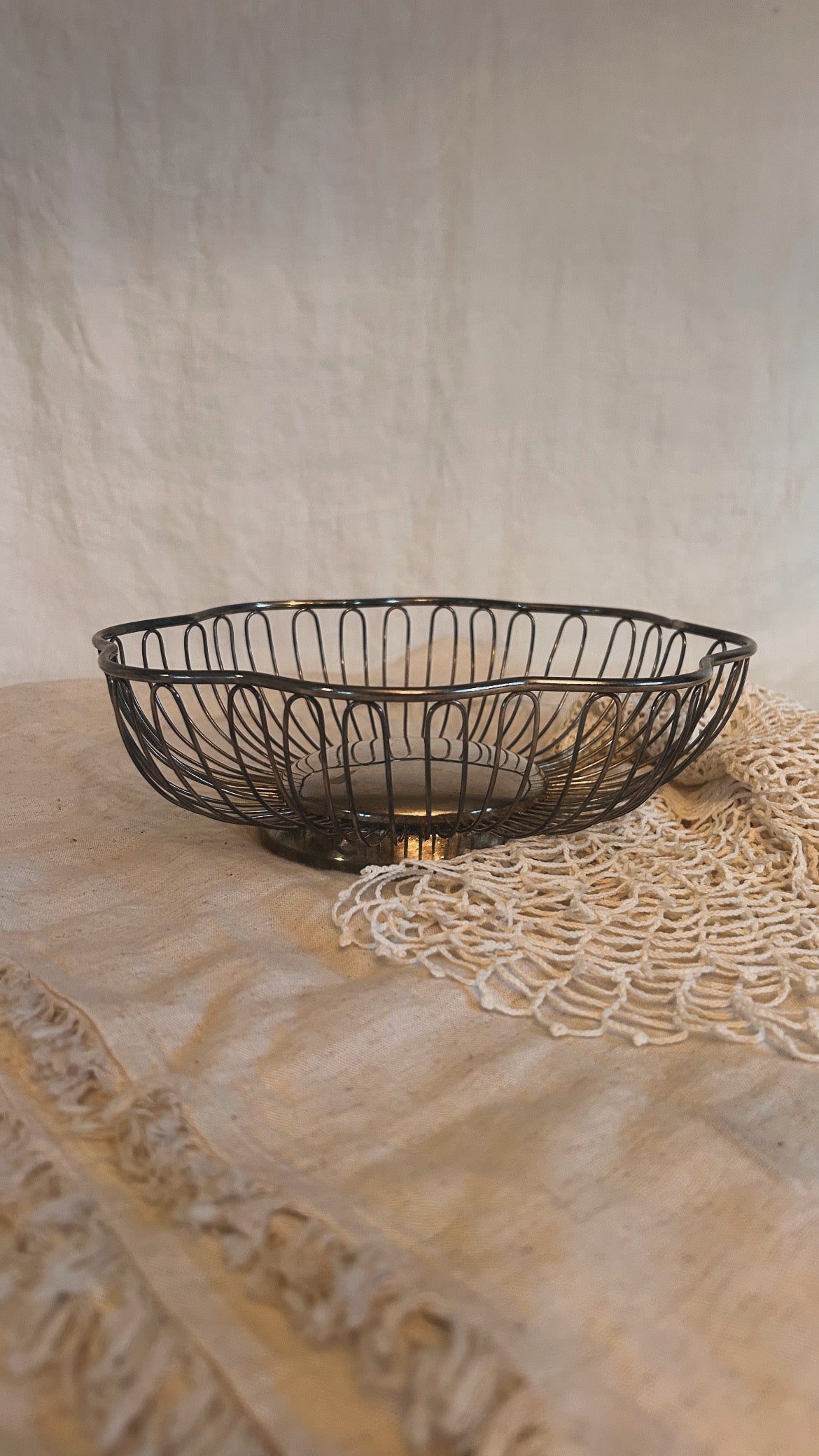 Scalloped Silver Basket