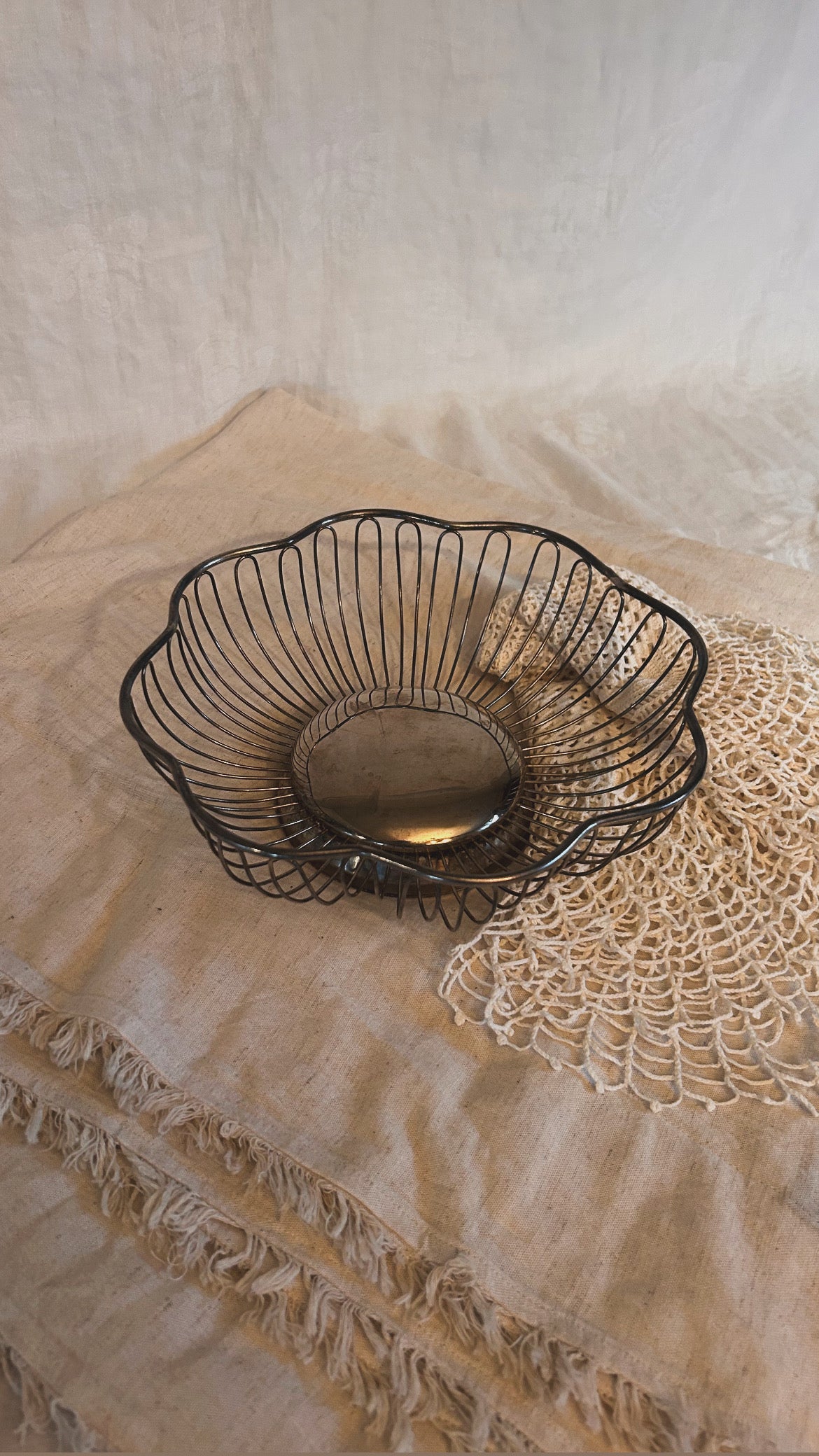 Scalloped Silver Basket