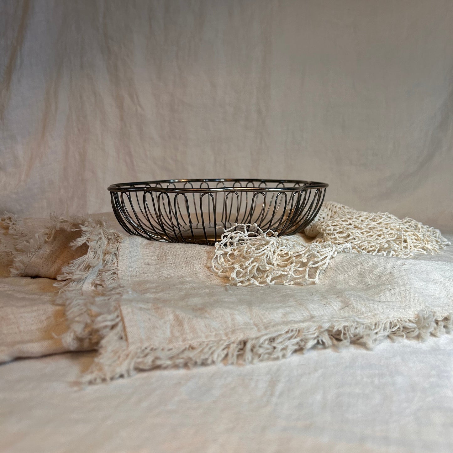 Scalloped Silver Basket