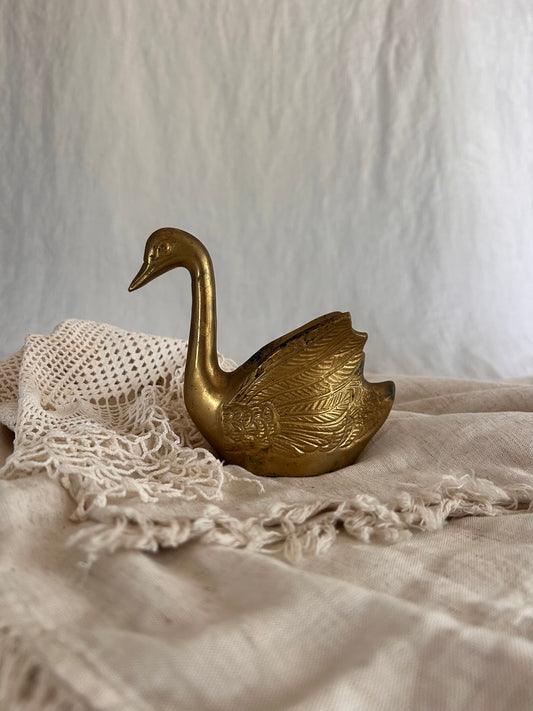 Brass swan