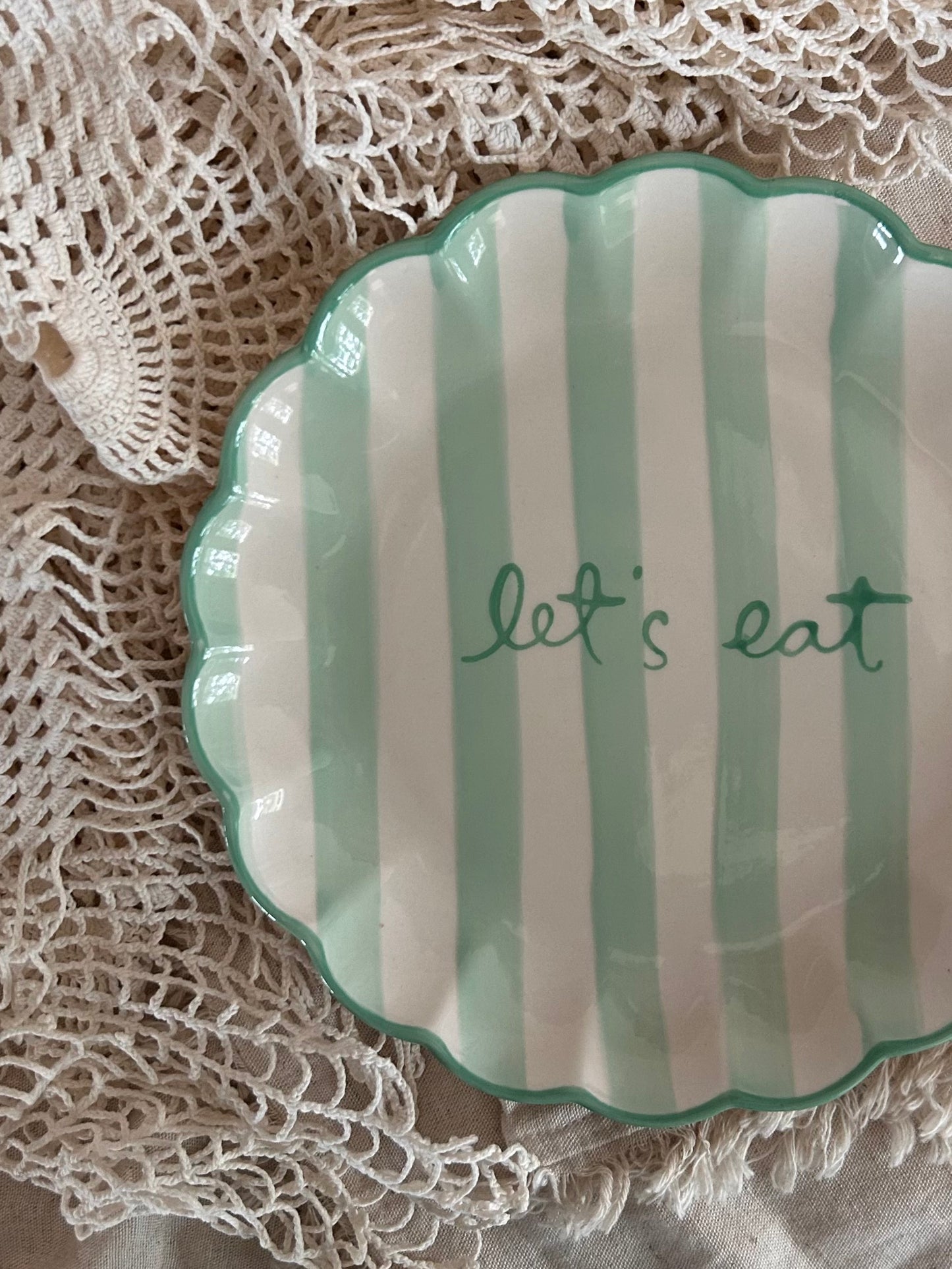 "Let's Eat" Dessert Plate